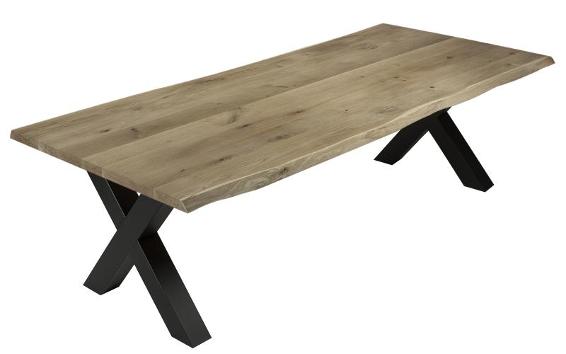 Eiken boomstamtafel op maat &ndash; zelf samenstellen